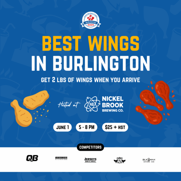 Best Wings in Burlington at Nickel Brook Brewing